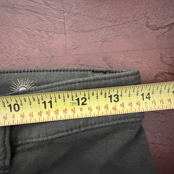 Faherty Stretch Terry Patch Pocket Pants Wide Leg Forest Green 27 - Picture 6 of 7